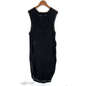 Women's Gothic Rave Distressed Dress Knitted Mesh Grunge Size Medium